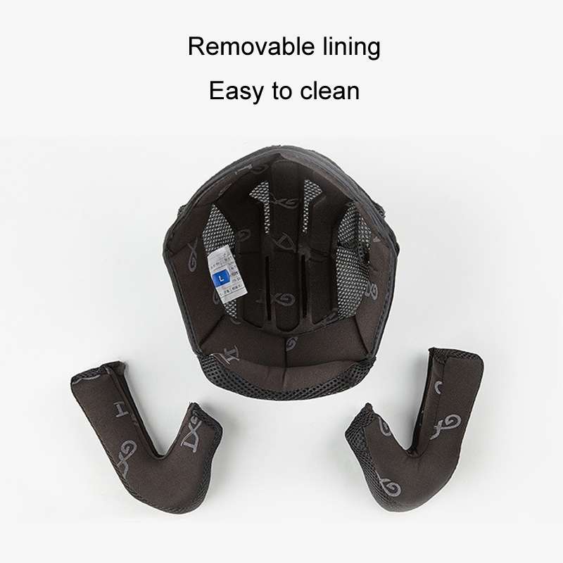 GXT Electric Vehicle Four Seasons Sun Protection & Windshield Double Lens Helmet, Size: M(Bright Bla