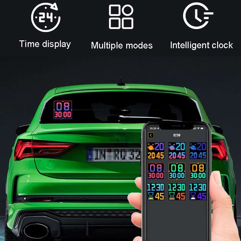 LED Dynamic Emoticon Car Bluetooth Display Screen 5V USB Interface