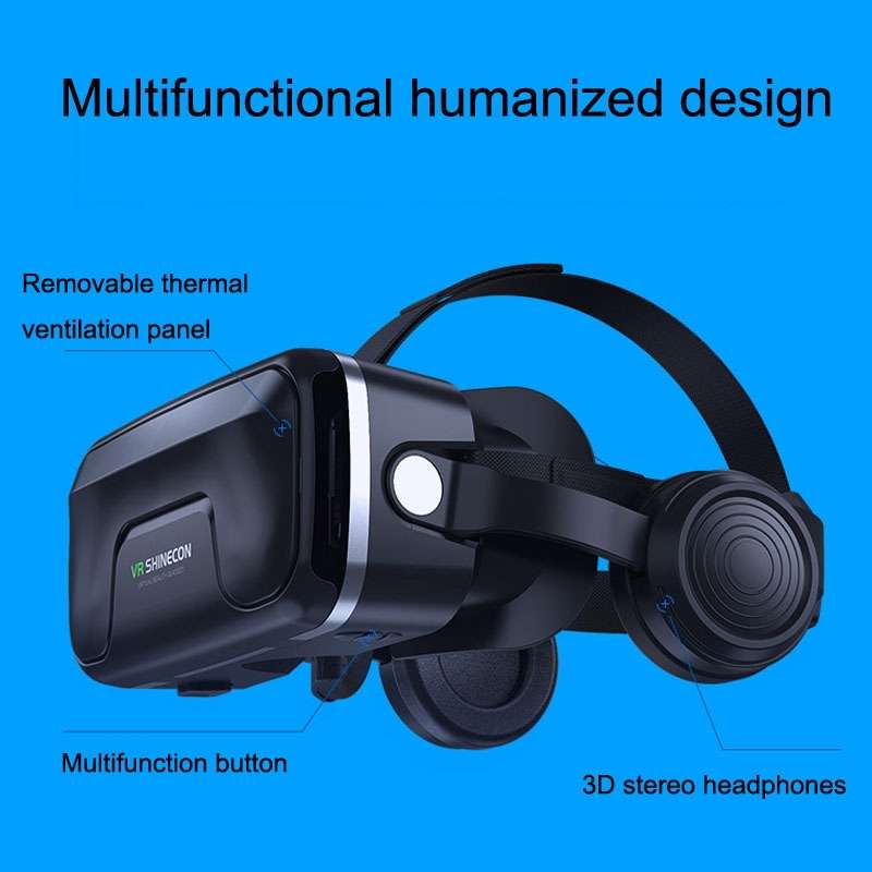 Headphone Version 3D Virtual Reality VR Glasses(Black)