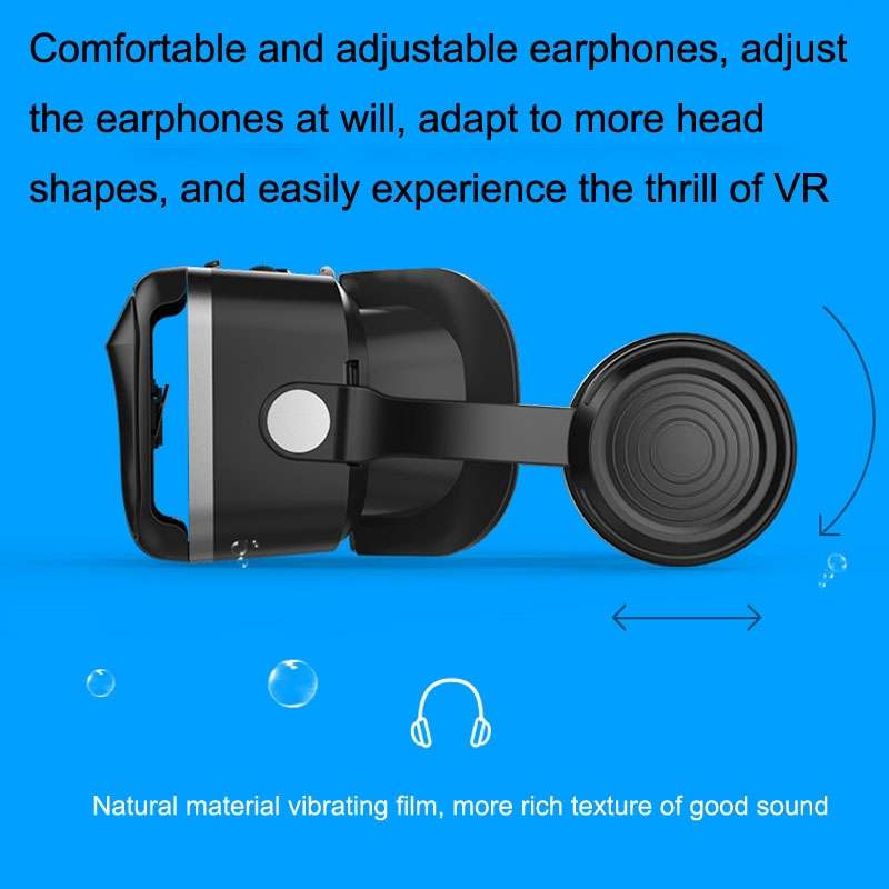 Headphone Version 3D Virtual Reality VR Glasses(Black)