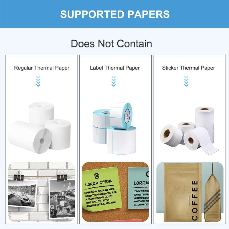 C17 Bluetooth Pocket Mini Label Printer Inkless Thermal Printer Wireless Photo Printer(White)