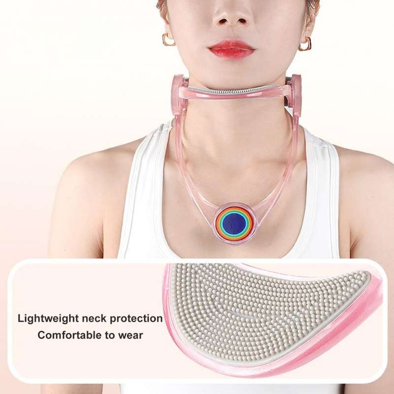 Adult Adjustable Neck Brace Household Cervical Spine Correction Protector(Blue)