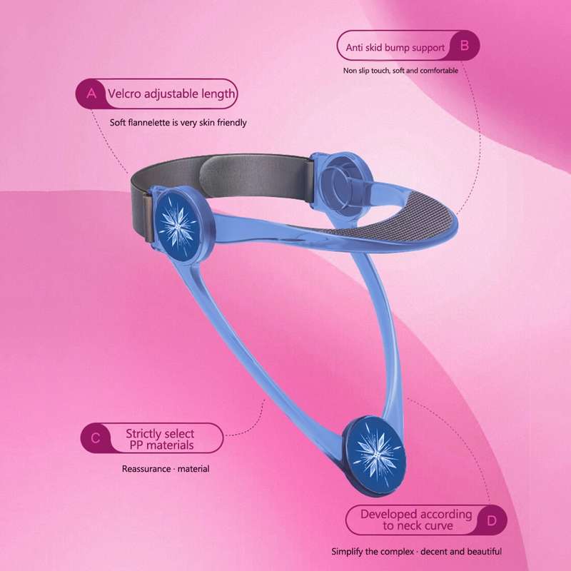 Adult Adjustable Neck Brace Household Cervical Spine Correction Protector(Blue)