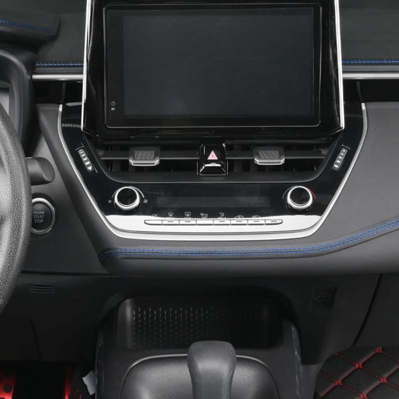 0.5m Car Center Console Interior Modification Leather Gap Strip(Black Blue)