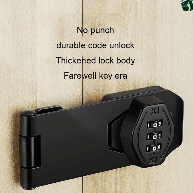 Screw Installation Cabinet Door Combination Lock Anti-Theft Drawer Lock, Style: Two Hole 3 inch Silv