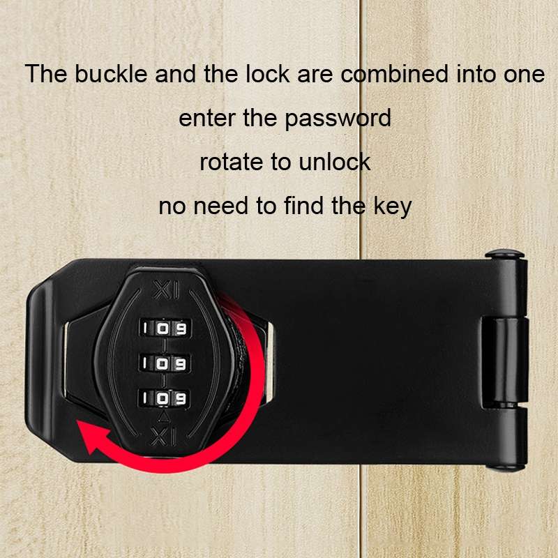 Screw Installation Cabinet Door Combination Lock Anti-Theft Drawer Lock, Style: Two Hole 3 inch Silv