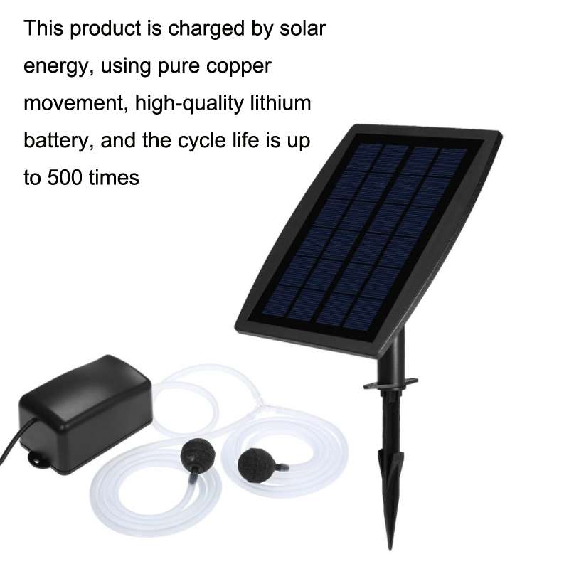 Plug-in Solar Aeration Pump Power Storage Aquarium Oxygen Pump