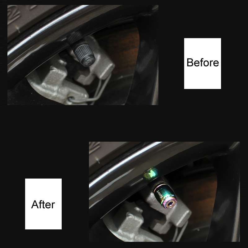 Automobile Valve Core Cap Tire Anti-deflation Valve Decoration(Silver)