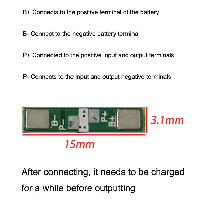 10pcs 3.7V Lithium Battery Protection Board Polymer Overcharge and Overdischarge Protection Board(As