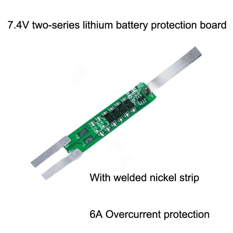 5pcs 7.4V Plus Nickel Long Strip Lithium Battery Protection Board 6A Overcurrent Battery Protection