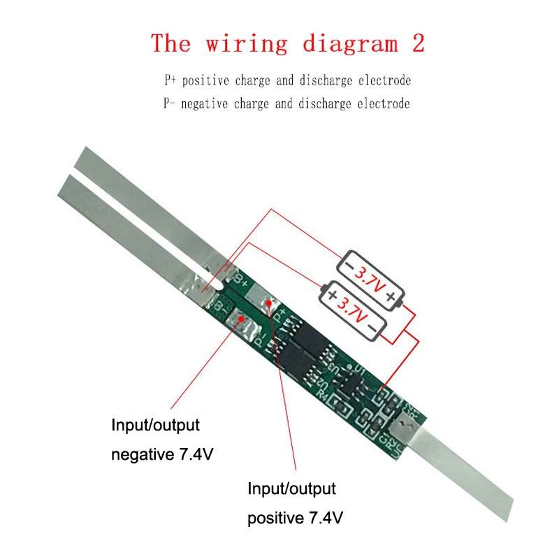 5pcs 7.4V Plus Nickel Long Strip Lithium Battery Protection Board 6A Overcurrent Battery Protection