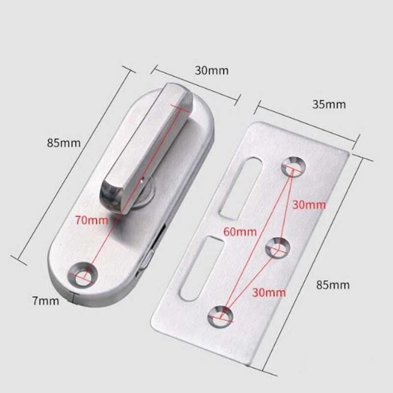 304 Stainless Steel Slot 90 Degrees Right Angle Migration Door Hook Lock