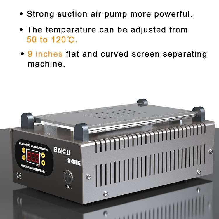 BAKU BA-948E Mobile Phone Liquid Crystal Separation Machine Flat Display Separator Heating Board US