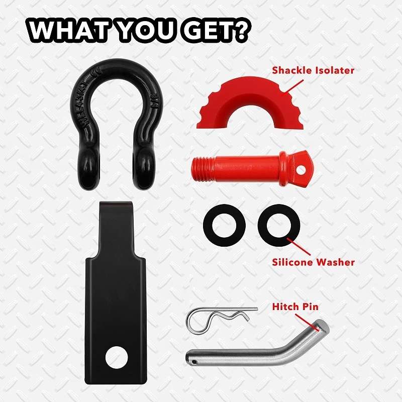 Solid Trailer Arm Off-Road Vehicle Rear Bumper Modified Traction Connector, Color: Red