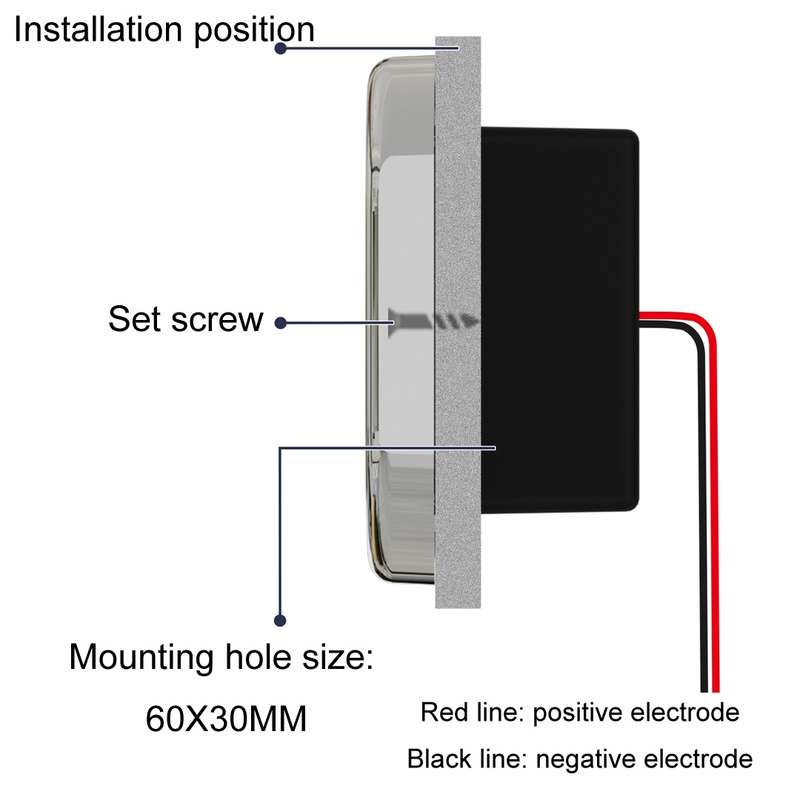 12/24V USB+Type-C Car, RV, Boat Mobile Phone Charger Modification(Black 2.1A+1A+PD3.0)