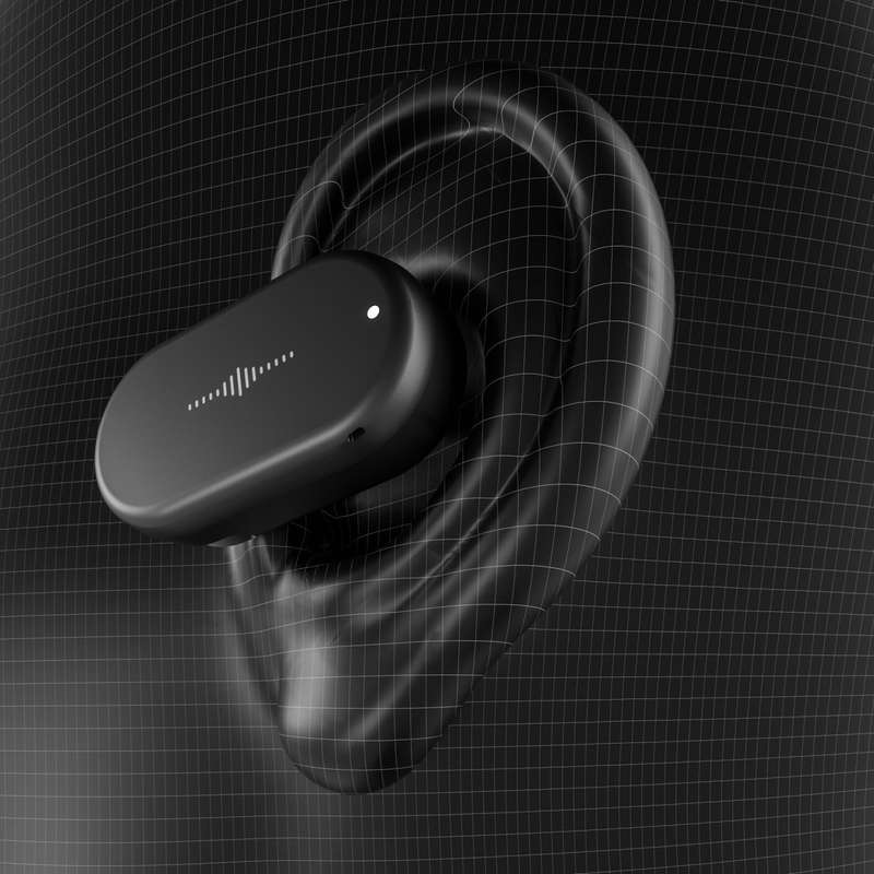 HD313 Earhook OWS Noise Reduction Bluetooth Earphone Subwoofer Sport Wireless Headset(White)