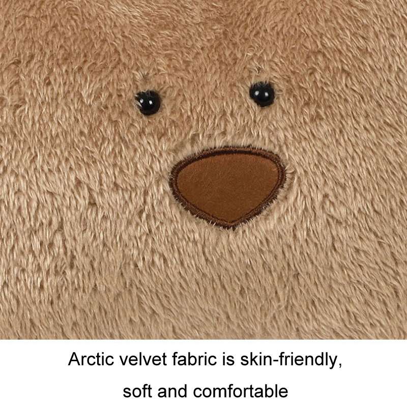 Car Cartoon Bear Plush Seat Upholstery Pillow, Color: Headrest Brown
