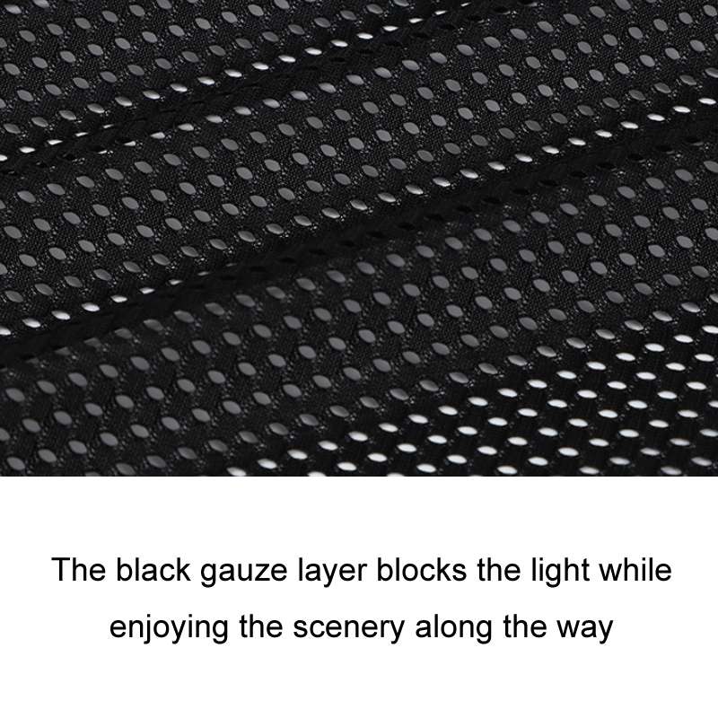 2pcs Car Curtain Sun Protection Mesh Suction Cup Sunshade(Black)