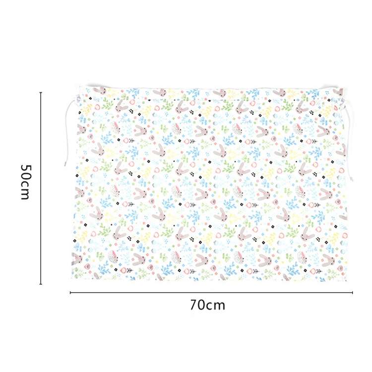 Car Heat Insulation Blackout Cartoon Cotton Sunshade(Blue Flower)