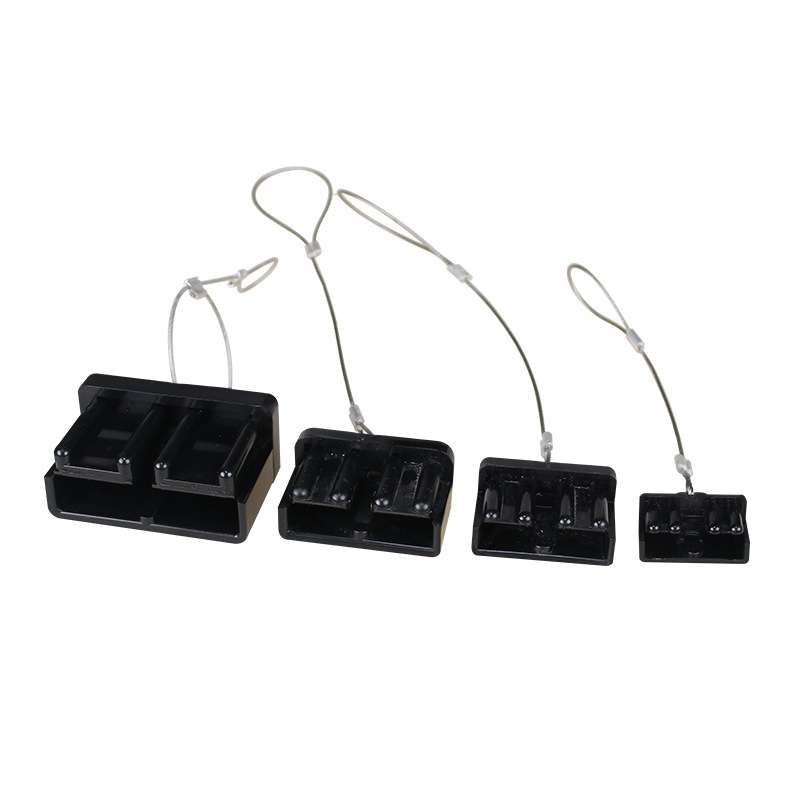 5pcs Anderson Plug Wire Rope Dust Cover Power Connector Insert, Color: 50A Black