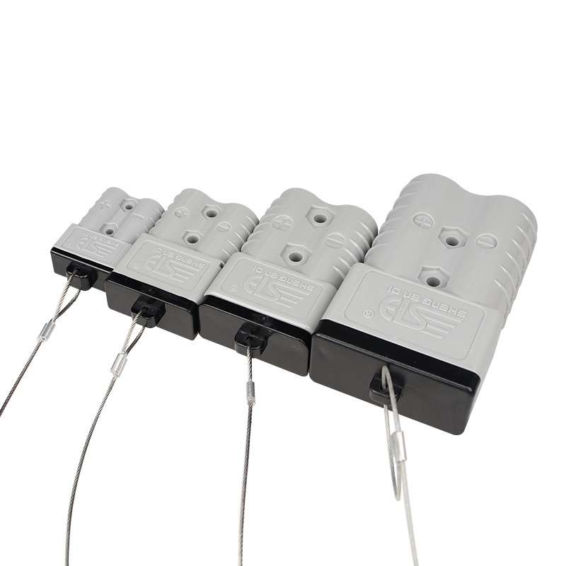 5pcs Anderson Plug Wire Rope Dust Cover Power Connector Insert, Color: 50A Black
