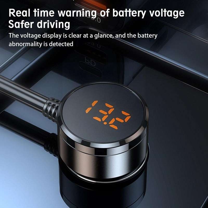 Car Cigarette Lighter USB3.0/PD Interface 128W Car Charger(C28)