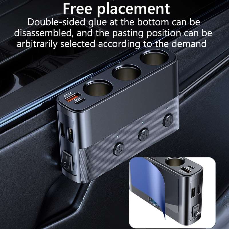 Car Cigarette Lighter USB3.0/PD Interface 128W Car Charger(C28)