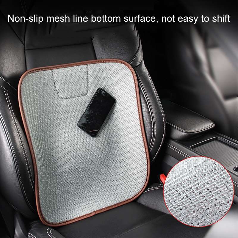 Car Seat Without Backrest Ice Silk Cushion(Beige)