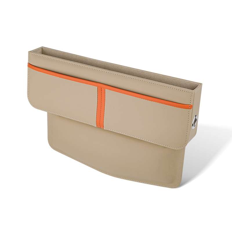 Leather Car Seat Gap Multifunctional Storage Box(Black)