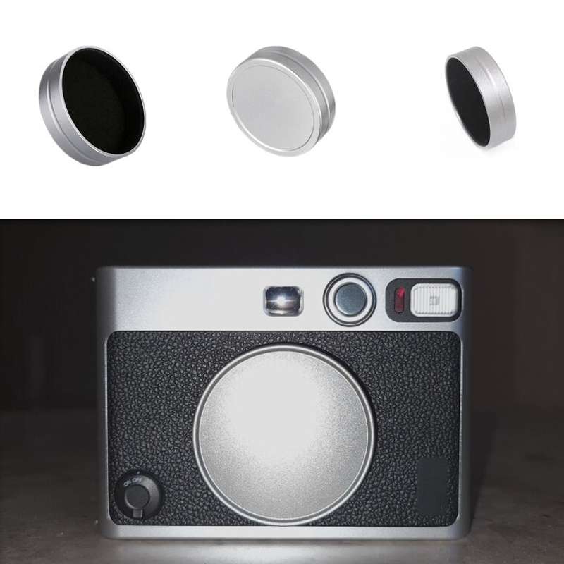 For FUJIFILM Instax Mini EVO Camera Lens Cap Aluminum Alloy Protective Cover(Silver)