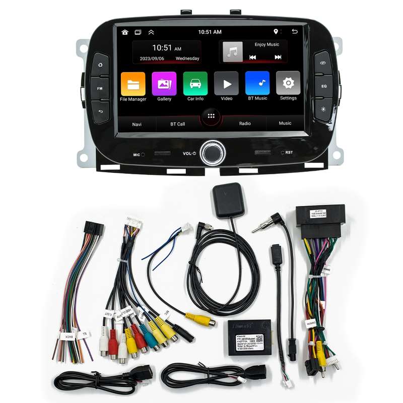 For FIAT 500 Car Android Navigation Bluetooth FM Radio, Memory: 1+32G
