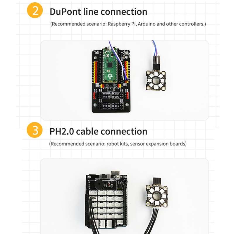 Yahboom 8-bit Full-color RGB Light Ring Module Microbit Raspberry Pi Pico Development Board
