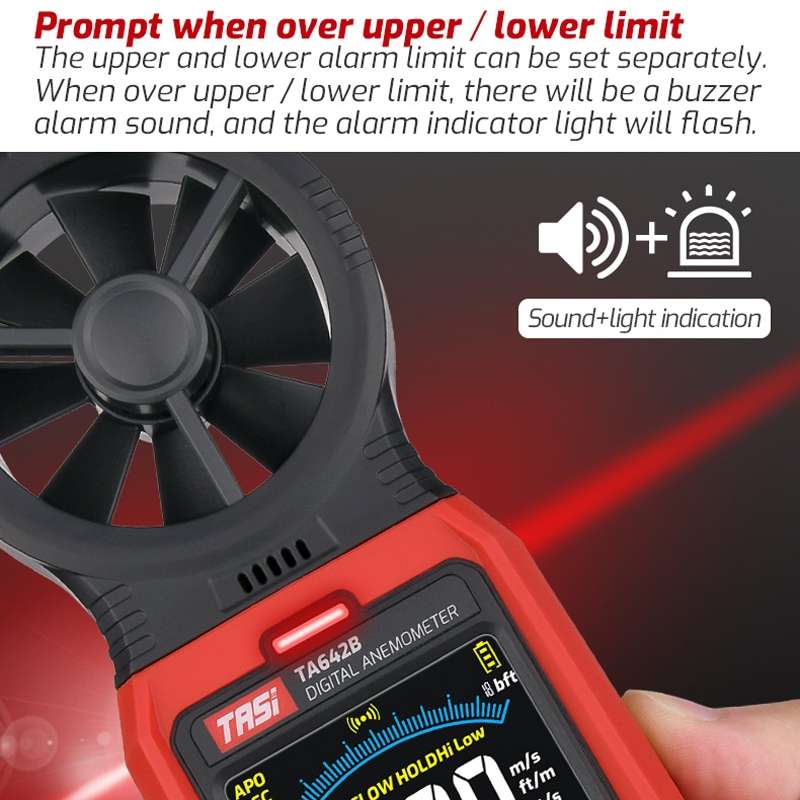 TASI TA642A Portable Digital Wind Speed Meter Air Volume Tester
