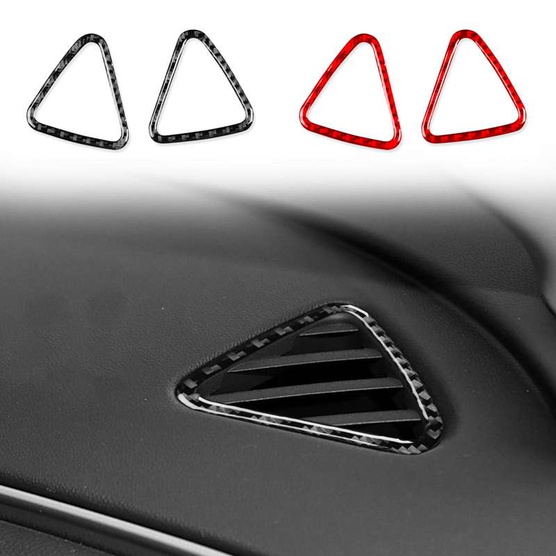 For Chevrolet Malibu 2016-2024 2pcs /Set Left-hand Drive Instrument Vent Decorative Sticker(Red)