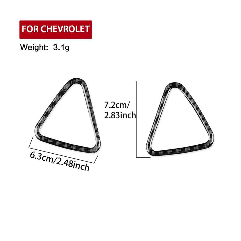 For Chevrolet Malibu 2016-2024 2pcs /Set Left-hand Drive Instrument Vent Decorative Sticker(Red)