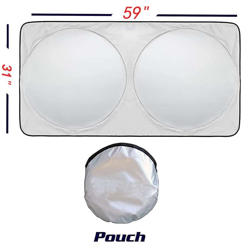 150x80cm Car Double Circle Sun Visor Heat Insulation Sun Protection Sun Block