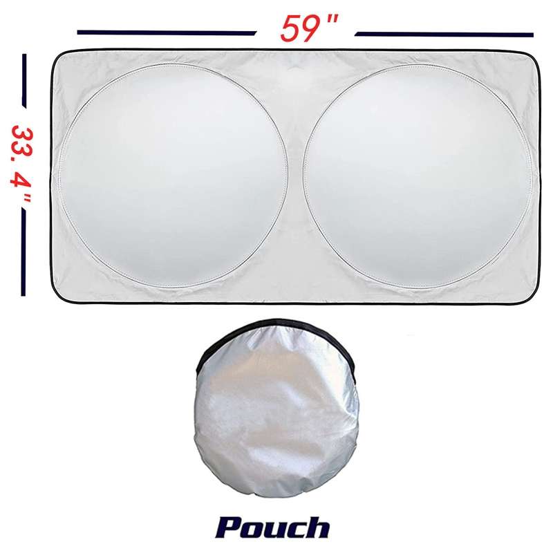 150x85cm Car Double Circle Sun Visor Heat Insulation Sun Protection Sun Block