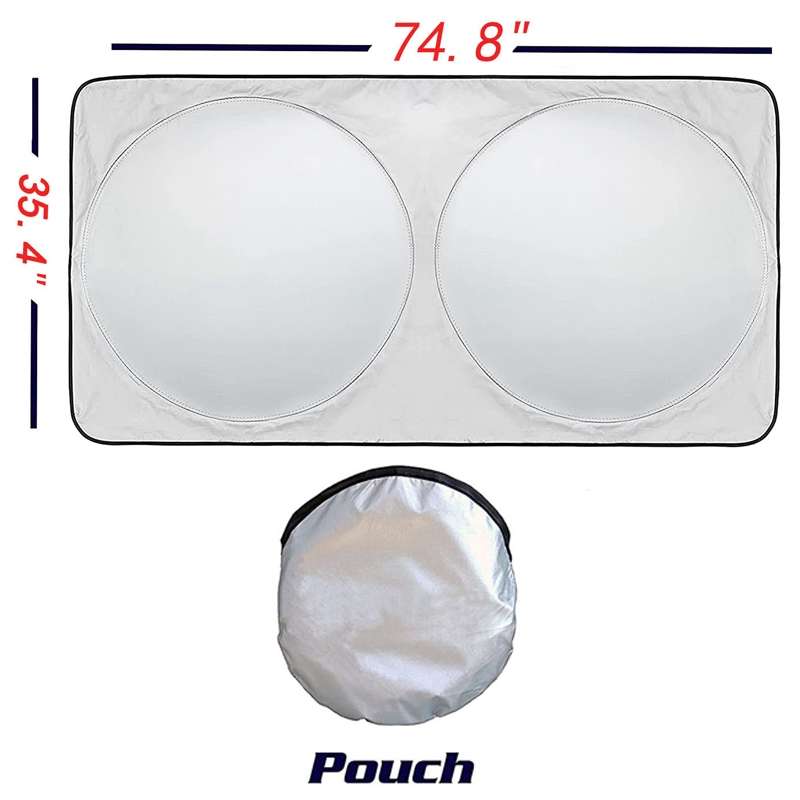 190x90cm Car Double Circle Sun Visor Heat Insulation Sun Protection Sun Block
