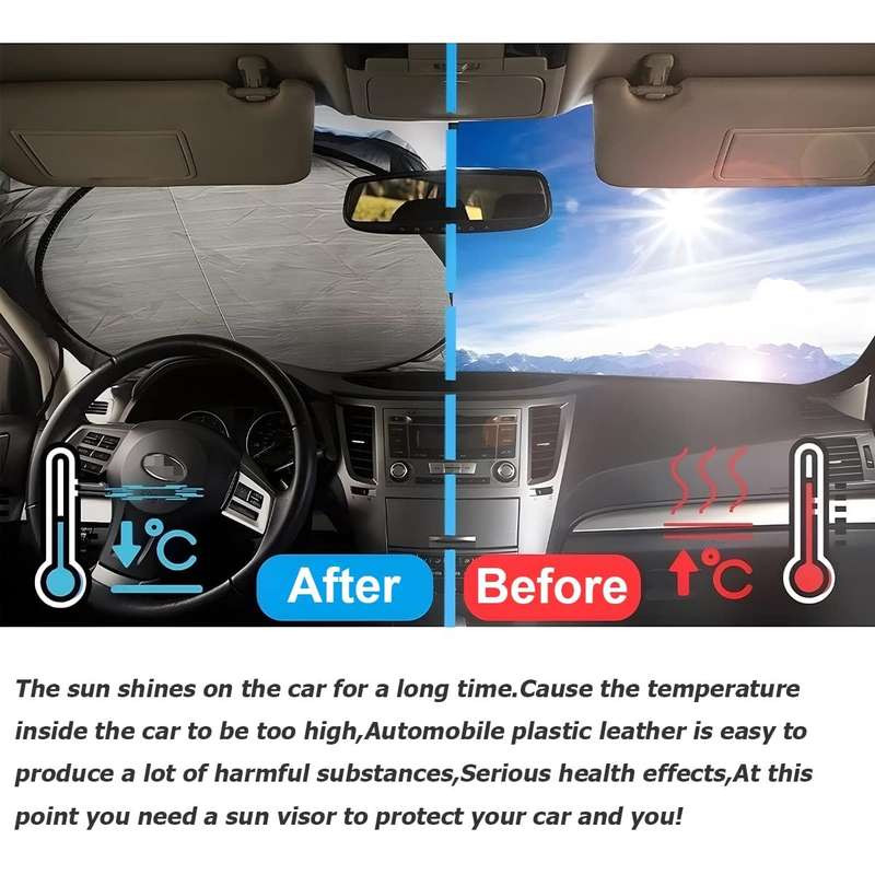 190x90cm Car Double Circle Sun Visor Heat Insulation Sun Protection Sun Block