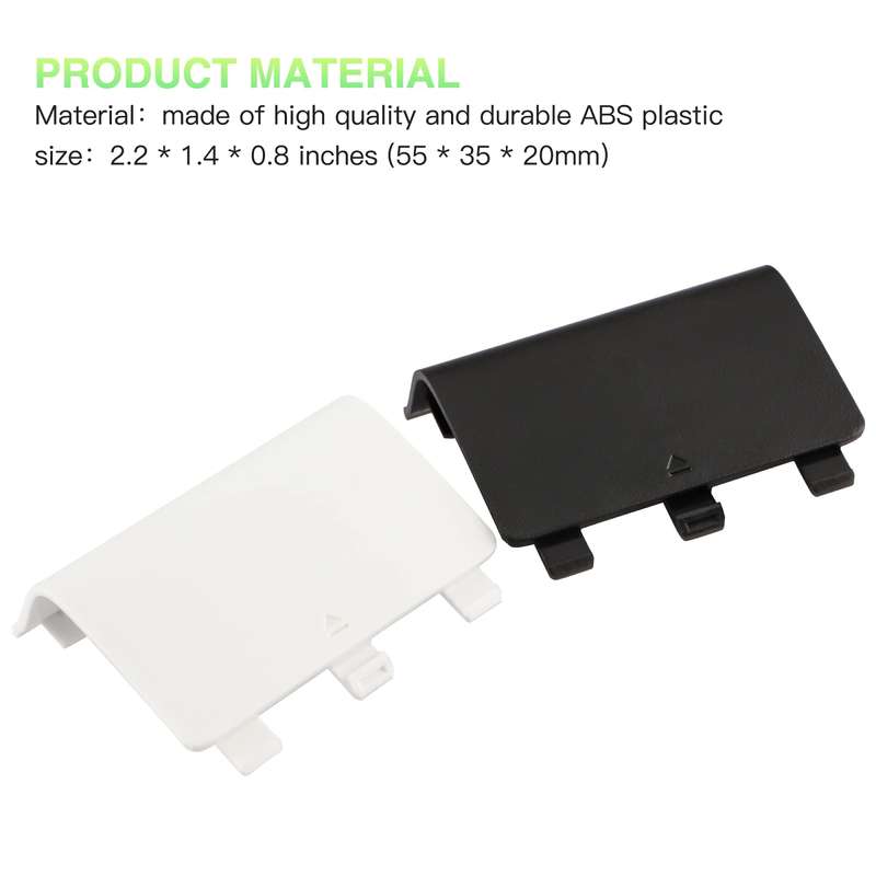 For Xbox One 5pcs Wireless Controller Battery Cover Replacement Battery Doors(Black)