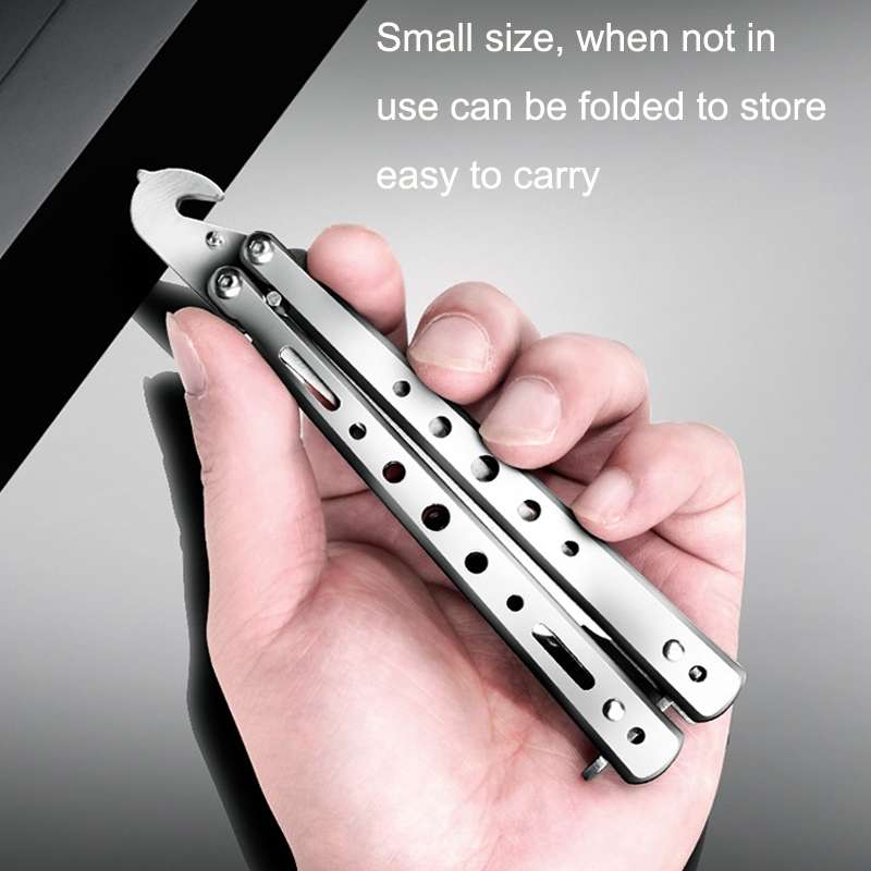 Folding Stone Clearing Hook Safety Hammer Portable Car Tire Cleaning Tool Set(Silver)