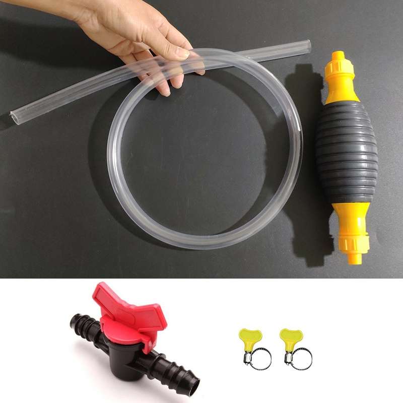 2.5m With Switch Car Motorcycle Oil Barrel Manual Oil Pump Self-Priming Large Flow Oil Suction
