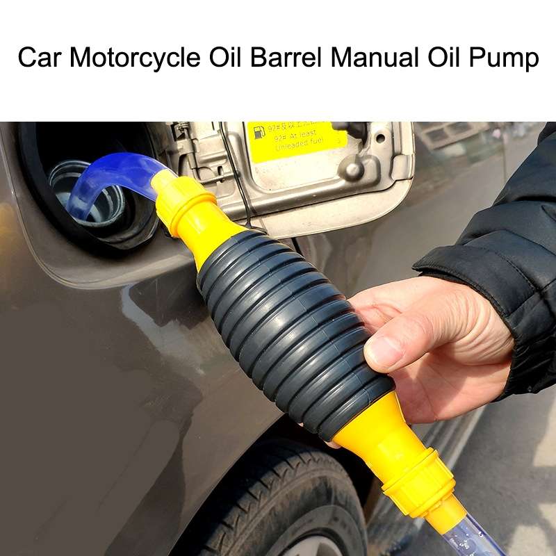 2.5m With Switch Car Motorcycle Oil Barrel Manual Oil Pump Self-Priming Large Flow Oil Suction