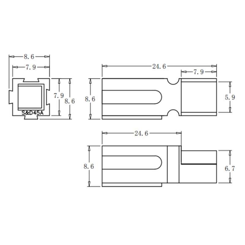 SD45A600V Anderson Unipolar Controller Plug(SD45H-BL)