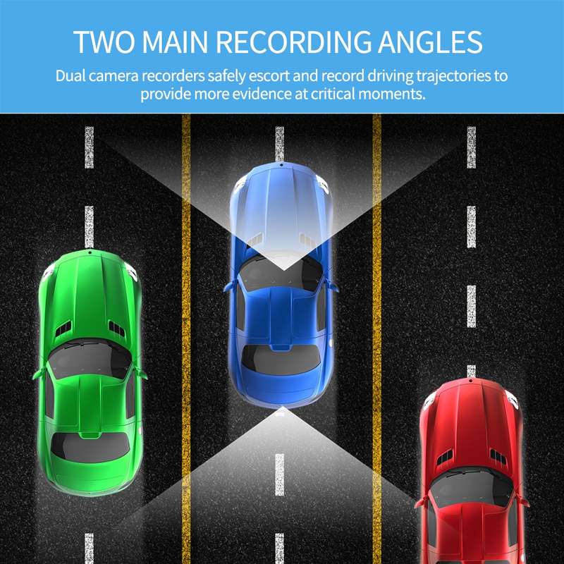 FISANG Wireless WIFI Single Recording 2K HD Night Vision Car Recorder(K03)