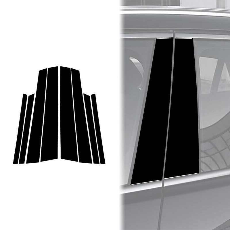 For 2014-2018 BMW X6 F16 Universal B-pillar Decorative Sticker for Left and Right Drive(Black)