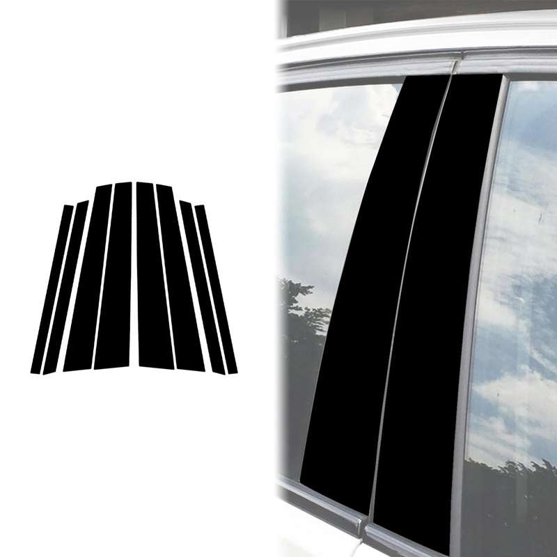 For BMW X5 E70 8pcs /Set Left and Right Drive Universal B-pillar Decorative Sticker(Black)