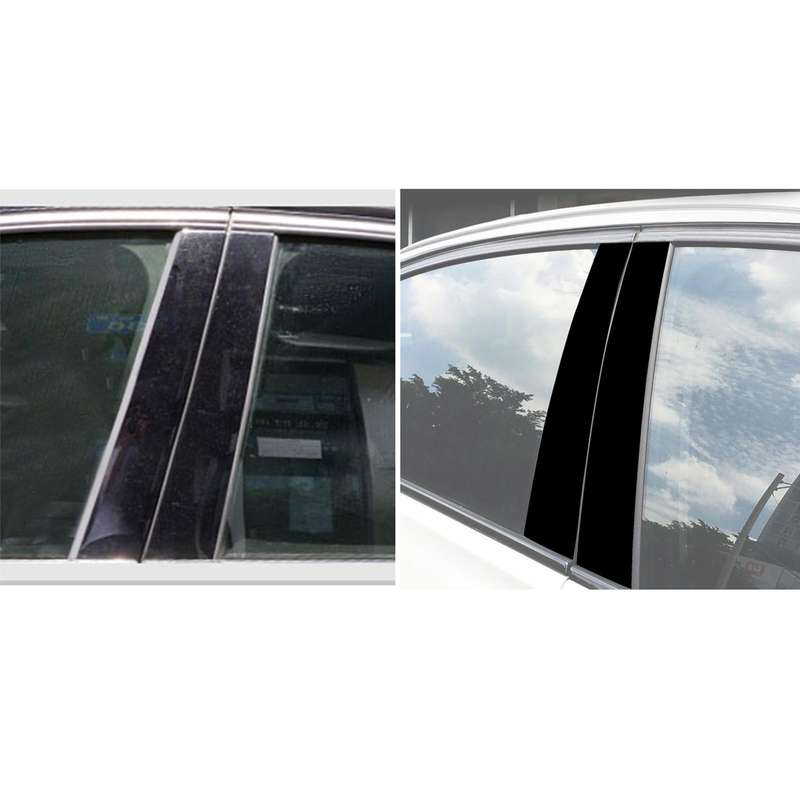 For BMW X5 E70 8pcs /Set Left and Right Drive Universal B-pillar Decorative Sticker(Black)