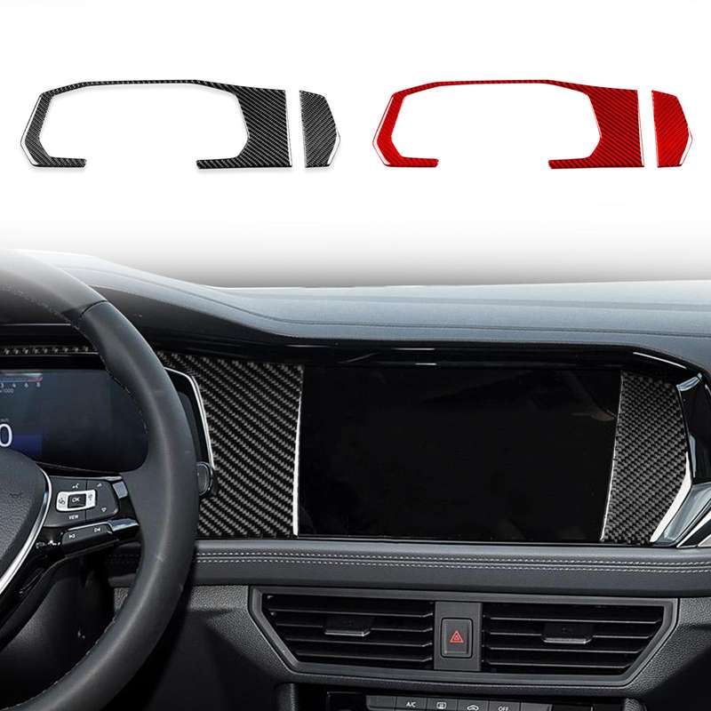 For Volkswagen Sagitar 2019-2023 2pcs /Set Left-hand Drive Dashboard Decoration Stickers(Black)