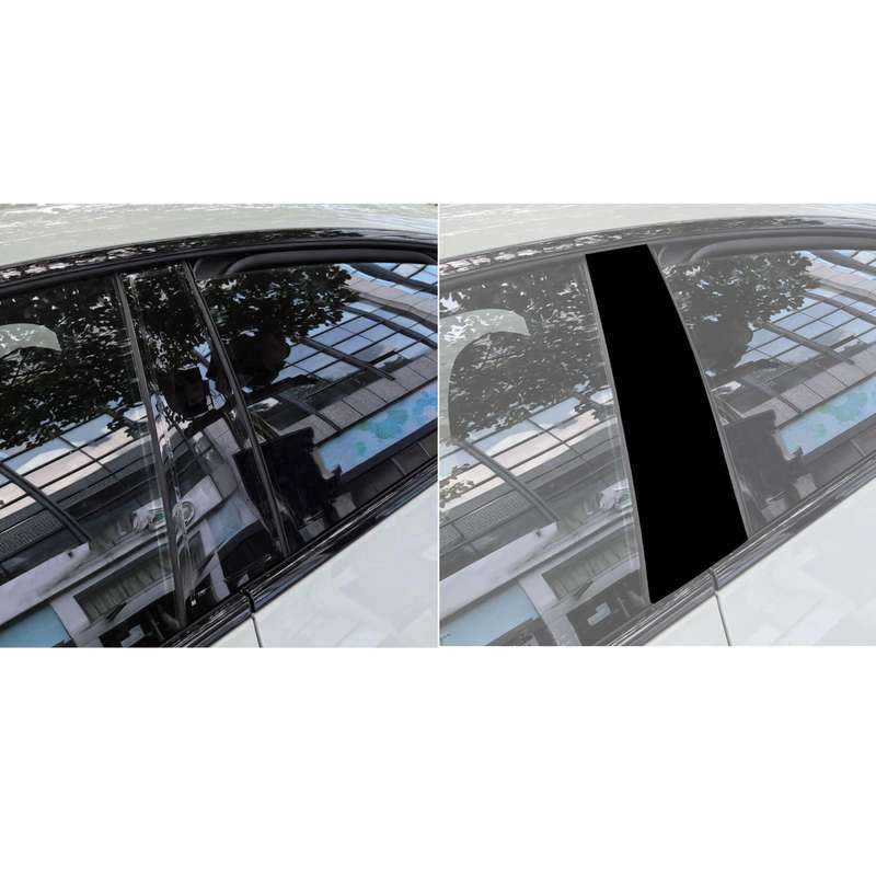 For BMW 4 Series M4 2pcs /Set Left and Right Drive Universal B-pillar Decorative Sticker(Black)